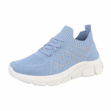 Blauwe lage textiel sneaker Beatrix_