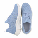 Blauwe lage textiel sneaker Beatrix_