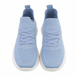 Blauwe lage textiel sneaker Beatrix_