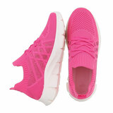 Fuchsia lage textiel sneaker Beatrix_