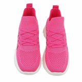 Fuchsia lage textiel sneaker Beatrix_