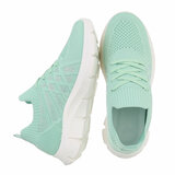 Groene lage textiel sneaker Beatrix_