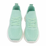 Groene lage textiel sneaker Beatrix_