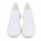 Witte lage textiel sneaker Beatrix_