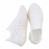 Witte lage textiel sneaker Beatrix_