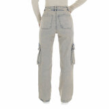 Licht blauwe cargo jeans_