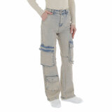 Licht blauwe cargo jeans_