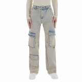 Licht blauwe cargo jeans_