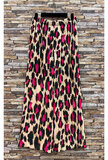 Trendy rose-zwarte broek in animallook_