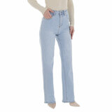 Licht blauwe jeans met parels_