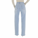 Licht blauwe jeans met parels_