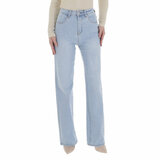 Licht blauwe jeans met parels_