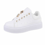 Witte lage sneaker Candice_