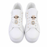 Witte lage sneaker Candice_