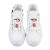 Baskets blanc-fuchsia Candice_