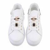 Witte-zwarte lage sneaker Candice_