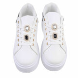 Witte-zwarte lage sneaker Roliene_