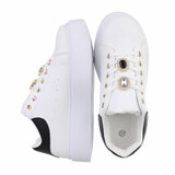 Witte-zwarte lage sneaker Roliene_