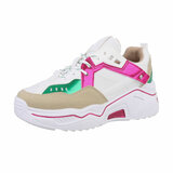 Fuchsia mixed lage sneaker Talihta_