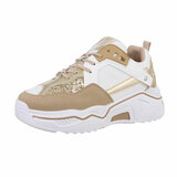 Gouden mixed lage sneaker Talihta_