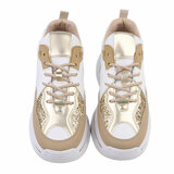 Gouden mixed lage sneaker Talihta_