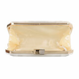 Beige clutchbag met satijn_