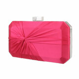 Fuchsia clutchbag met satijn_