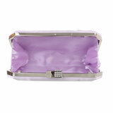 Lila clutchbag met satijn_