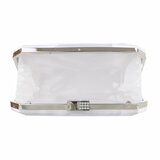 Witte clutchbag met satijn_