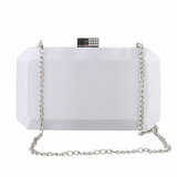 Witte clutchbag met satijn_