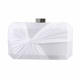 Witte clutchbag met satijn_