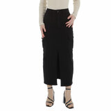 Zwarte maxi jeans rok_