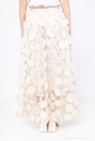 Jupe longue beige en tulle_