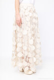 Jupe longue beige en tulle_