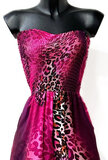 Fuchsia jumpsuit met leopardprint_