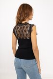 Zwarte top in maille_