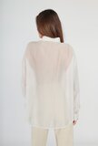 Trendy witte doorschijnende hemdblouse_