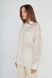 Trendy witte doorschijnende hemdblouse_