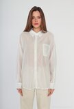 Trendy witte doorschijnende hemdblouse_