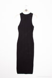 Groen-zwarte 3/4 bodycon jurk_