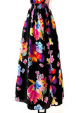 Trendy rainbow maxi halterjurk met print_