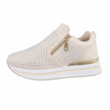 Beige lage sneaker Breina_