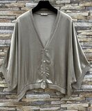 Taupe gilet in satin_