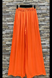 Pantalon orange en satin_