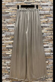 Pantalon taupe en satin_