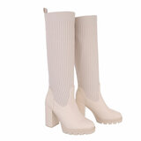 Bottes en textile beige Tuba_