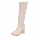 Bottes en textile beige Tuba_