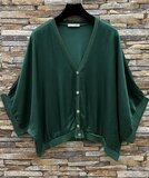 Donker groene gilet in satin  _