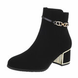 Bottines noires en daim Christine_