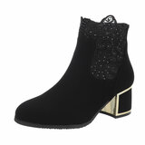 Bottines noires en daim Amber_